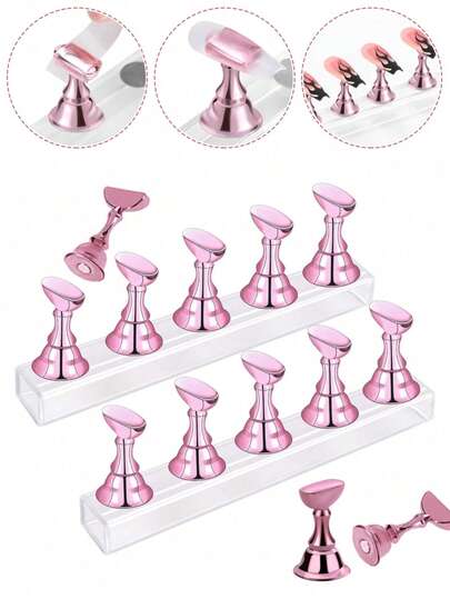 12PCS Nail Art Chessboard Practice Tray Nail Polishing Practice Base Nail Display Stand Chessboard Nail Tray Nail Sheet Base Display Nail Art Auxiliary Tools(6PCS)