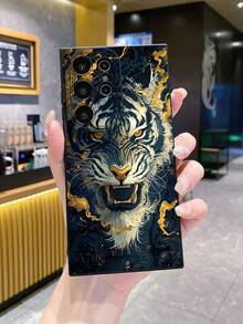 1個兇猛虎頭UV印刷防震手機殼，適用於/Galaxy/Android機型 - 黑色 - 查看 5