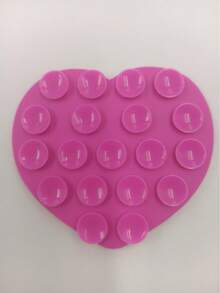 Ventouse de téléphone en silicone en forme de cœur, livrée avec 15 tampons adhésifs, facile à retirer et à nettoyer, prise en main améliorée, convient à de multiples surfaces d'installation, saison de la rentrée scolaire - Multicolore - Voir 20