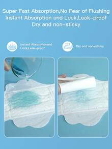100pcs Women's Daily Ultra Thin Sanitary Pads, 163mm And 190mm Menstrual Pads, Light Absorption, Unscented, Thin Style, Sanitary Napkins, Breathable, Individually Wrapped, Breathable And Snug Fit - Set - View 5