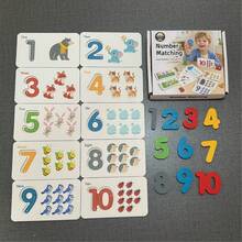 兒童1-10數字辨識拼圖早教教育玩具，木製數字配對積木遊戲學習玩具，木製1-10數字配對卡，數字形狀配對動物數量拼圖遊戲，兒童生日-聖誕禮物 - 嵌板拼圖 - 查看 13
