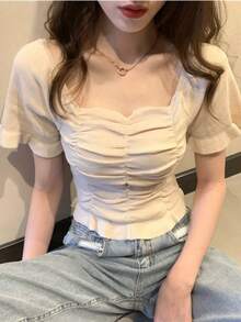Women Tops - Yellow - View 9