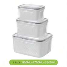 Set de 3 piezas de utensilios de cocina para autocaravana, adecuado para uso familiar, accesorios para refrigerador de autocaravana, contenedores de almacenamiento de alimentos de alta calidad con diseño de sellado a prueba de fugas, reutilizables y apilables, excelentes para preparación de comidas y organización de la cocina - Multicolor - Ver 12