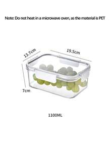 1 hộp nhựa PET trong suốt có khóa gài cải tiến, đựng thức ăn, salad, trái cây, hộp cơm bento, phù hợp cho người lớn và trẻ em, có thể dùng trong nhà hàng, hộp cơm trưa, hộp cơm bento, hộp đựng thực phẩm trong tủ lạnh, kín khí nhờ nắp đậy. - màu đen - Xem 16