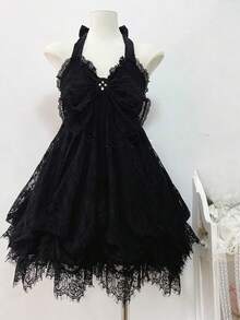 Sweet Japanese Lolita Mini Dress Women Harajuku Y2K Strap Gothic Retro Party Aesthetic Daily Casual Female Cute Streetwear Summer Kawaii Punk Print - 3914 套 - 查看 9