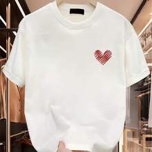Printed T-Shirt For Men And Women - 白色 - 查看 1