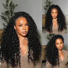 ZHENDEFA Bundles Human Hair 3C4A Spiral End Quick Burmese Curly Water Wave Bundles Human Hair Extensions For Women Natural Black - SNatural - View 8