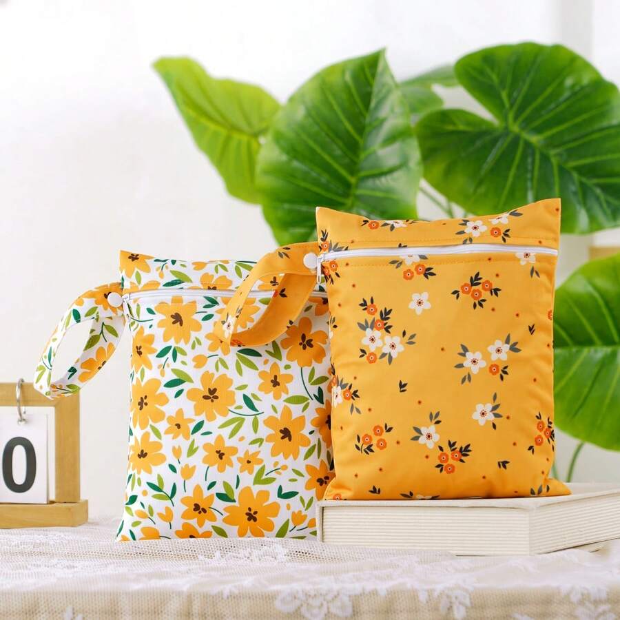 2入 18*25cm 迷你收納袋 乾濕兩用袋,瑜珈健身袋,適用於泳衣與濕衣物 - 彩色 - 查看 1