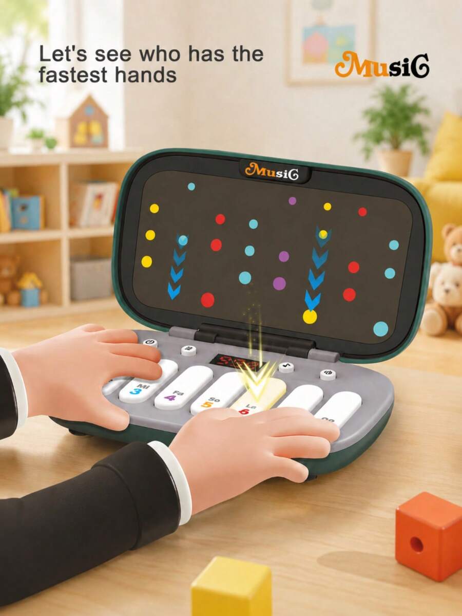 Rhythm Master Music Game Console, 7 Modes Detachable Shell, Portable Pocket Piano, Electronic Piano Educational Toy, Ideal Birthday Gift - Multicolor - View 1
