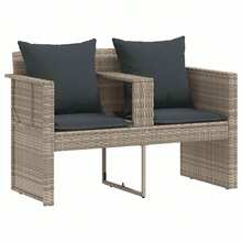 8-Piece Garden Sofa Set, Light Grey And Dark Grey, Synthetic Rattan - A - 查看 5