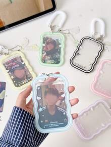 1 PC Small Wing Card Holder, Student Ripple Three Inch Storage Set, Star Chasing Small Card Display Set Pendant - Multicolor - View 11