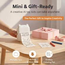 AI Mini Printer, Portable Thermal Inkless AI Mini Sticker Printer, Supports Voice Control, Photo Generation And Smart Learning, Suitable For Notes, Drawing And DIY Creativity - Multicolor - View 13