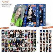 Be/Llie Eili/Sh 2026 最新巡演相卡套裝，世界知名音樂天才、葛萊美獎得主，92件/盒（60張LOMO卡+32張貼紙），收藏級照片與貼紙，流行音樂迷必備，適用於相簿、房間裝飾與禮物，開學、畢業、生日、節日禮物 - 彩色 - 查看 4
