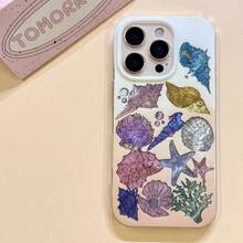 Colorful Foil Texture Hollow Shell Phone Case Compatible With Iphone 16, Suitable For IPhone 15 Pro Max, New 13/14, 17 Pro Max, Creative Soft Silicone Anti-Fall Full Coverage Protective Case For Women - Multicolor - View 2