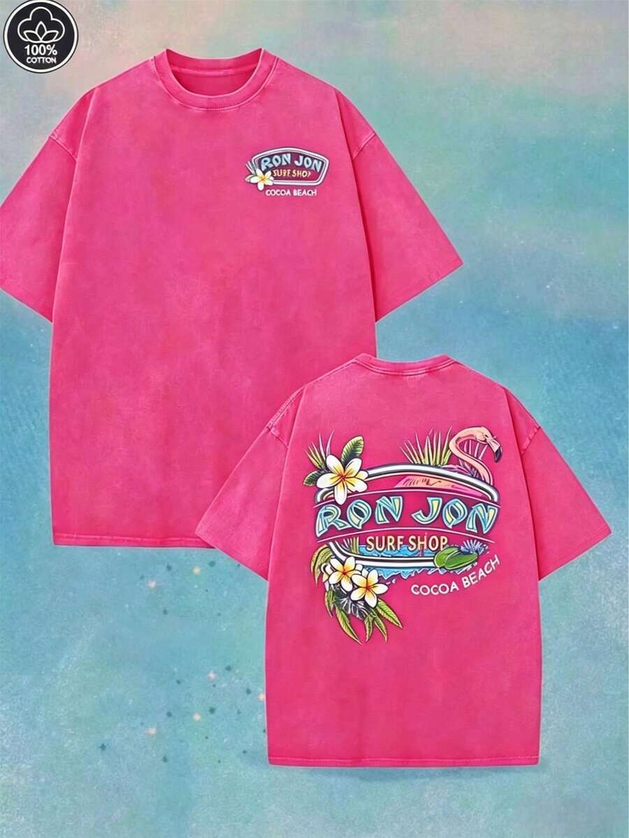 1PC (230 Pure Cotton T-Shirt) Men's T-Shirt, Surf Shop Graphic T - Shirt,Street Style-HD07 Summer Tops Summer Clothes Shirts Summer Graphic Tees Women T Shirts Summer Tops Outfits Women Summer Outfits For Women Vacation Outfits Women Summer Clothes Summer Outfits For Women - Đỏ - Xem 1