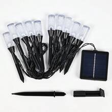 1个或多个太阳能水晶柱地插式路径灯，花园装饰灯，夜间自动开启太阳能地灯，户外庭院走道装饰灯，园艺爱好者创意礼物 - 太陽能水晶柱暖白光草坪燈 - 查看 11