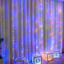 LED Curtain Lights, Dreamy String Lights With Remote Control, Perfect For Cozy Bedroom And Living Room Decor, Add Festive And Party Atmosphere, Create Romantic Curtain Lighting Effect - Multicolor - View 5