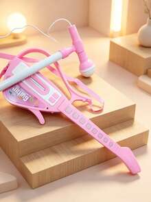 Kids Toy Guitar With Microphone - Interactive Singing & Playing Musical Set For Childs, LED Lights - Educational Early Learning Music Instrument, , Perfect Gift For Toddlers Ages 3+ - Multicolor - View 10