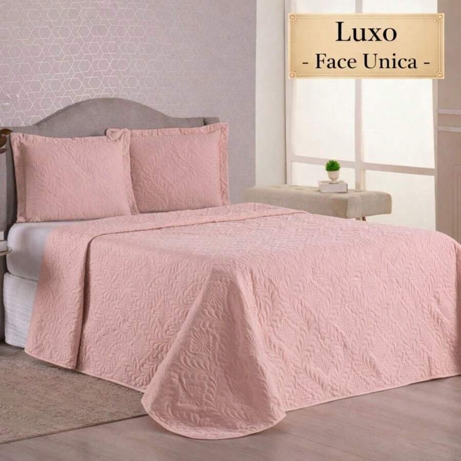 Luxury Bedspread For All Sizes + 2 Pillowcase Kit - Lots Of Elegance & Style! - Rusty Rose - View 1