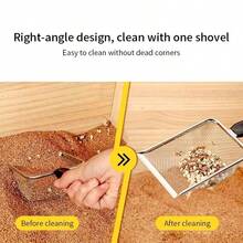 Cat Litter Scoop Stainless Steel Reptile Sand Bed Substrate Shovel Feces Cleaning Fine Mesh Sieve Bedding Cleaning Tool - View 3