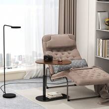 Modern C-Shaped Side End Table Iron Legs Frame And Wood Top, Bedside Nightstand Table Snack Books Side Table For Living Room Floor Balcony Corner Sofa - Brown - Stretchable - View 10