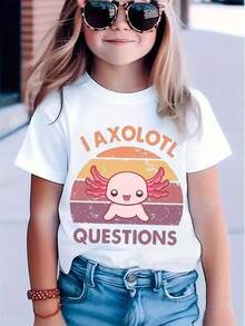 Camiseta de manga corta con estampado de dibujos animados en negro, blanco y rosa, camiseta linda de estilo cómico, camiseta con gráficos de dibujos animados, top de manga corta con cuello redondo para niñas, camisetas de manga corta de color sólido y fresco para mujer, atuendo diario elegante y ajustado, camisetas casuales cómodas y de alta elasticidad, textura natural y suave al tacto, estilo clásico y atemporal, ropa versátil para el día a día, adecuada para viajes de ocio, compras y actividades sociales con amigos. - Blanco - Ver 1
