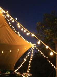 電池供電帳篷圓球串燈－1.5M 10LED / 3M 20LED / 6M 40LED / 10M 80LED，多種長度仙女燈，適用於露營、居家裝飾、房間裝飾－為婚禮派對節日及戶外/室內使用增添浪漫氛圍 - 黃色 - 查看 1