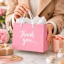 10pcs Brown Kraft Paper Bags With Handles, Solid Color Gift Bags, Small Portable Shopping Bags, Suitable For Boutiques, Weddings, Christenings, Birthday Parties, Gift Bags, Bridesmaids Bags, Mother's Day, Graduations And Other Occasions - Brown - View 4