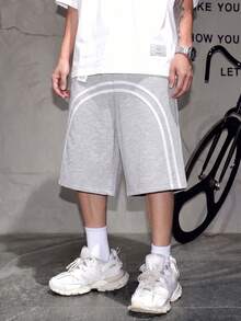 Teen Boy Summer New Knit Shorts, Outdoor Sports Breathable Casual Simple Shorts - Apricot - View 3