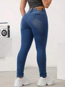 Skinny Stretch Jeans With Rips, Casual Youth Style - Zhonglan - View 5