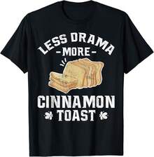 Less Drama More Cinnamon Toast_ Cinnamon Toast Lovers Gift Unisex T-Shirt - 黑色 - 查看 1