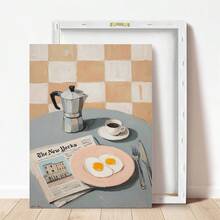 1 pieza Impresión en lienzo, Arte de pared de cocina mediterránea, Póster de bodegón de alimentos, Arte de restaurante colorido, Ilustración de ensalada de frutas, Decoración de pared estilo granja, Decoración de pared estética, Decoración del hogar, Póster de apartamento, Decoración artística, Decoración de dormitorio, Decoración de habitación, Decoración de sala de estar, Decoración de baño, Decoración navideña, Impermeable, Póster de oficina - Arte de cocina - Ver 4