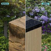 HILLMASTER 4X4 Post Caps 3.5inx3.5in Wood Fence Post, Proof Durable PP Plastic Decking Post Top Cap Cover With Mounting Screws, 4 Pcs, Black - B - View 5