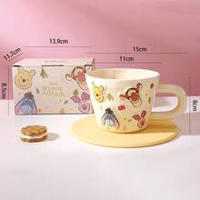 Official Disney Licensed 350ml 3D Embossed Ceramic Mug, Cute Mickey & Minnie Cartoon Coffee Tea Cup, Large Handle Ceramic Water Cup, Holiday Gift Box Set Drinkware, Suitable For Women And Family Daily Home Use - Multicolor - View 14