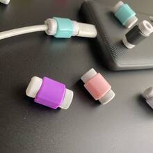 5/10/20/30/50pcs Candy Color Data Cable Protector, Silicone Anti-Bending Charging Cable Sleeve, Universal Anti-Aging & Anti-Crack Protector, Multiple Colors Available - Multicolor - View 5