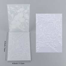 1pc 3D Embossed Folder, DIY Scrapbook Supplies, Floral Pattern Plastic Embossed Folder, Suitable For Card Making, Scrapbooking And Other Paper Craft Creations - Multicolor - View 3