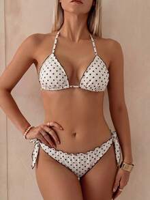Women's Cute Floral Lace Ruffled Bikini 2 Pieces Set, Suitable For Summer Island Vacation Swimming Beach - Multicolor - View 6