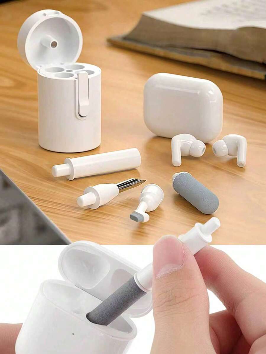 3合1多功能電子設備清潔套組,耳機清潔工具組,適用於筆記型電腦、耳機和手機的多功能清潔刷 - A - 查看 1