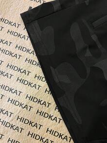 Hidkat 女款夏季彈性迷彩休閒短褲，彈性腰帶與可調節抽繩，拉鍊收納口袋，輕盈透氣，適合日常穿著、戶外活動以及瑜伽工作室、健身房、登山等場合 - 迷彩1 - 查看 5