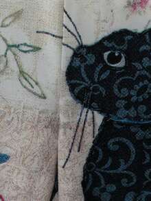 Mono holgado de mujer con estampado lindo de gato y 3D, mono peto de moda y cómodo - Multicolor - Ver 6