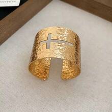 1pc Women's Minimalist Metal Fashionable Elegant Bangle - Gold-b1473 - View 4