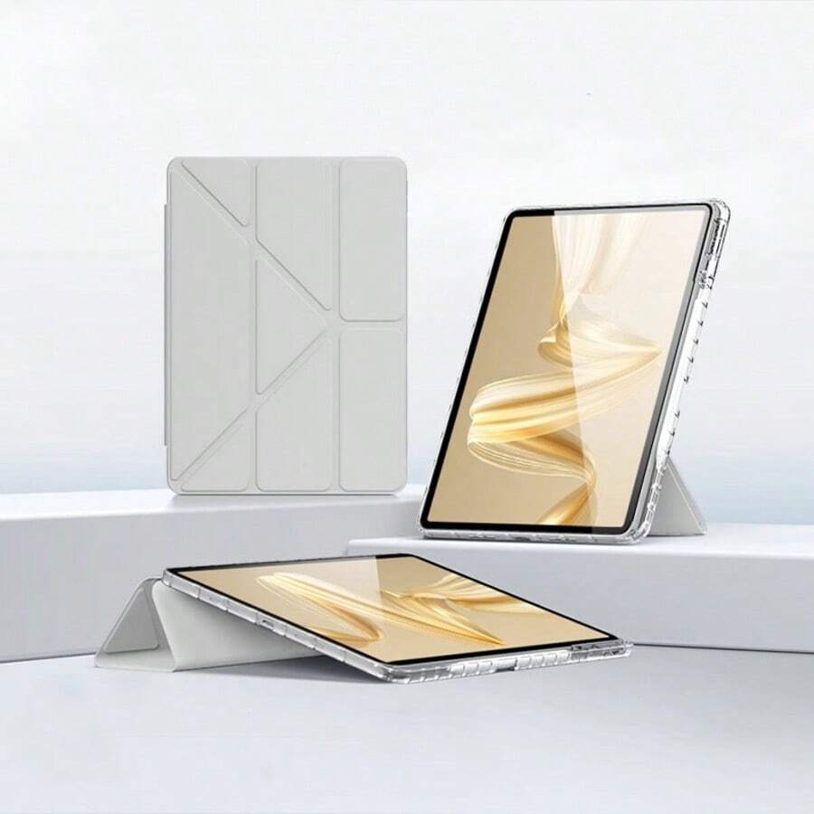 Suitable For Matepad SE11 Inch Tablet Protective Cover,Intelligent Sleep Wake-Up, High Transparency Acrylic Back Panel With Pen Slot, Y-Shaped Multi Folding Bracket, Fashionable PU Leather, All Inclusive Anti Drop And Shockproof,MatePad Case,Suitable For Redmi Pad2 11"/ Pad SE 11 Inch Tablet Protective Case