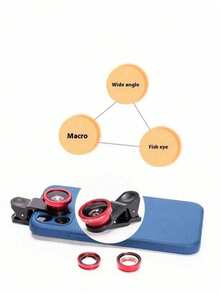 Interesting Mobile Phone Fisheye Lens Three-In-One Mobile Phone Lens Magnifying Glass Fisheye Wide-Angle Macro Selfie Portable Lens Photography It Is Very Suitable For Macro And Wide -Angle Shooting Props 1 Set Of 3 -In -1 Filter And Wide -Angle Macroex Fish Eye Light Bulb And External SLR Large Bulb, Ideal Macro - A - View 6