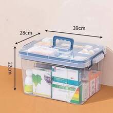 Thickened Waterproof Multi-Layer Medicine Storage Box, Clear Organization And Classification, Transparent Visible, Suitable For Home, Travel, Office, Party Use, Box, Organizer, Emergency Kit - Multicolor - View 14