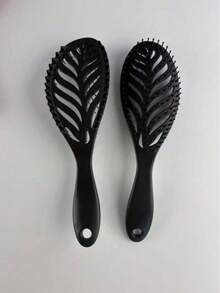 1pc Leaf-Shaped Hair Comb, Double-Sided Detangling Styling Comb, Back With Curl Teeth Design, Hollow Ventilated Hair Brush, Suitable For Curly, Wavy And Straight Hair, Fast Drying Hair Care Tool, Portable Daily And Travel Hair Accessory, Curly Hair Comb - Curling Comb - View 13