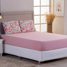 Single Bed Sheet Set, Printed, 100% Cotton Jersey Knit, With Elastic, 2 Pieces - 玫瑰園 - 查看 2