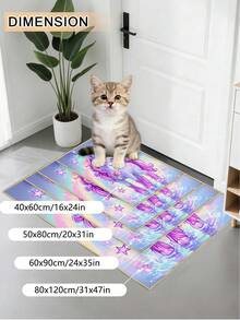 1PC Cartoon Patterned Children'S Carpet, Polyester Game Mat, Anti Suitable For Children And Teenagers' Daily Play In Bedrooms And Living Rooms - Multicolor - View 5