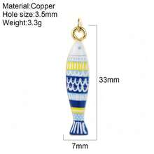 1pc Colorful Small Fish Pendant Boot Shape Suitable For Necklace Bracelet Anklet, Fits Vacation Daily Wear, Summer Versatile Accessory - Multicolor - View 8