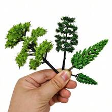 20/25/27入/袋 4-12CM 混裝人造微型植物樹組 DIY 景觀模型場景假樹景觀配件 - As photos - 查看 9