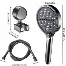High Pressure Handheld Shower Head With 8 Spray Modes - Complete Set Includes Hose And Bracket, Anti-Clogging Design, Water-Saving, Suitable For Home And RV - Shower Set - View 3